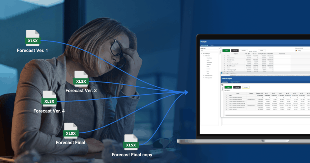 Samle exelarkene i en løsning